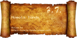 Homola Tünde névjegykártya
